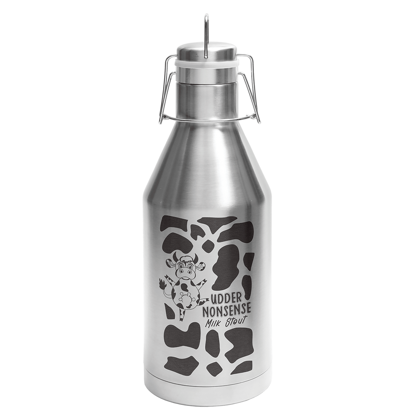 64oz Black stainless growler