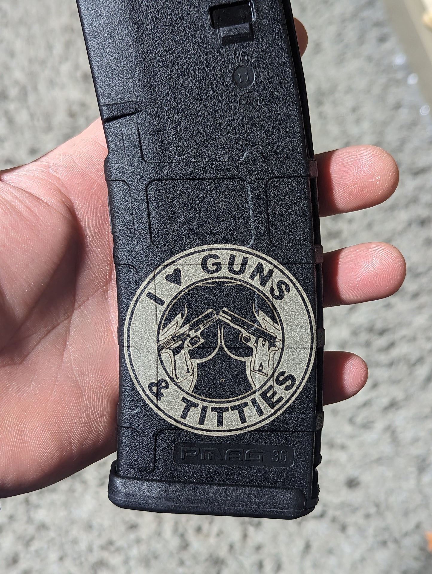 Custom Lasered PMAG