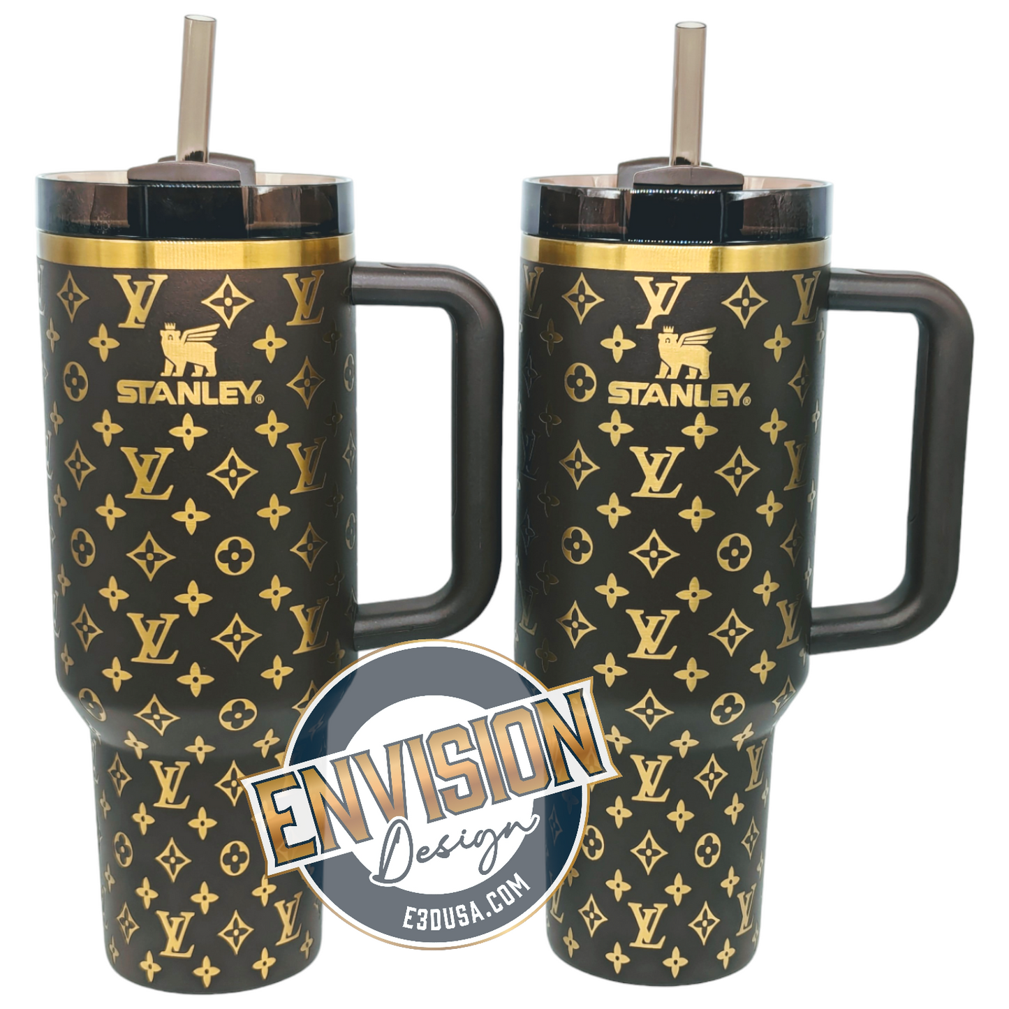 40oz Chocolate & Gold Stanley - Louis Vuitton