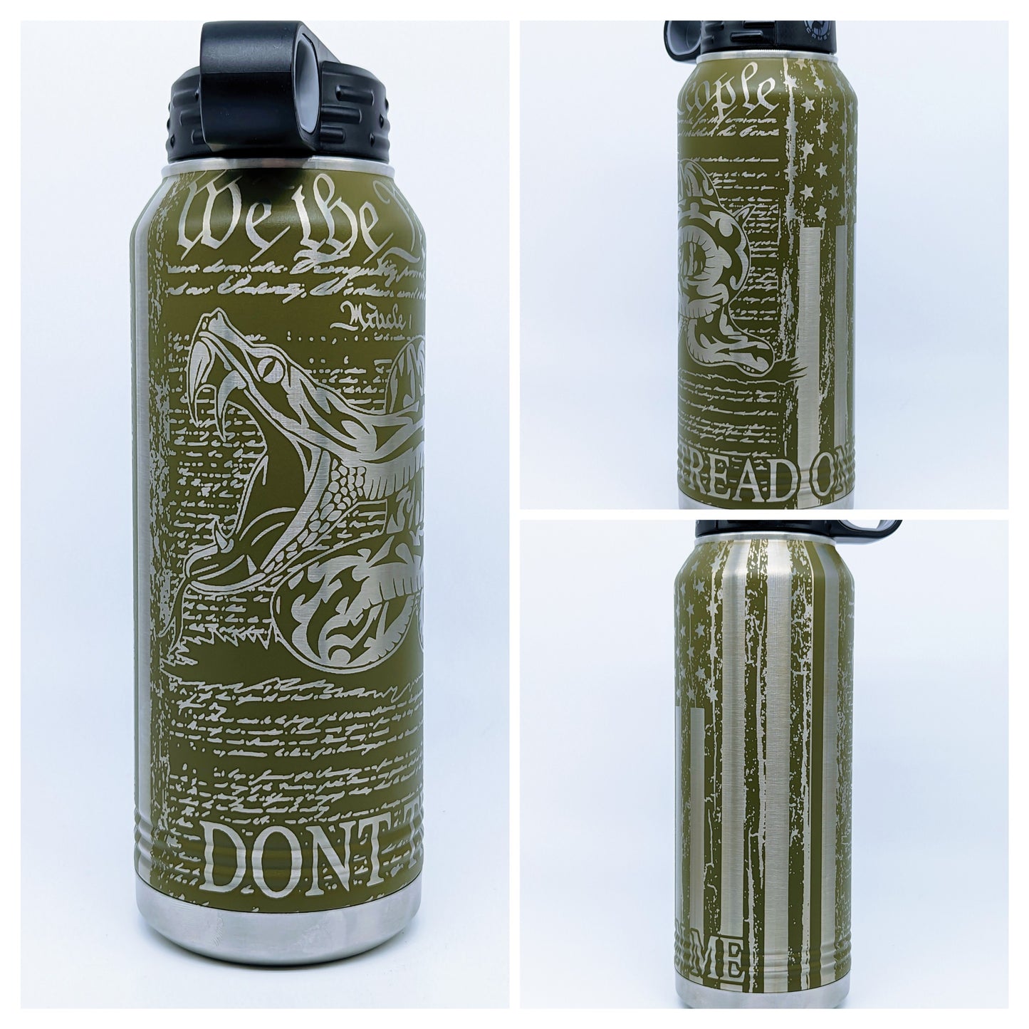 "Don't Tread on ME / We the People" Stainless Water Bottle