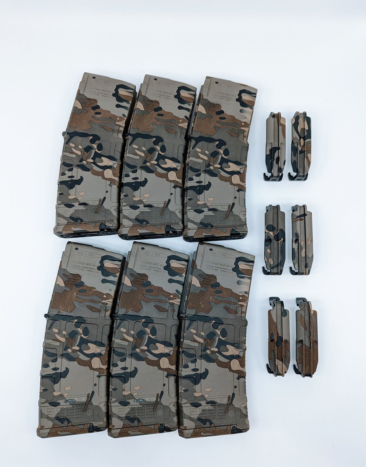 Camo pattern lasered on a PMAG