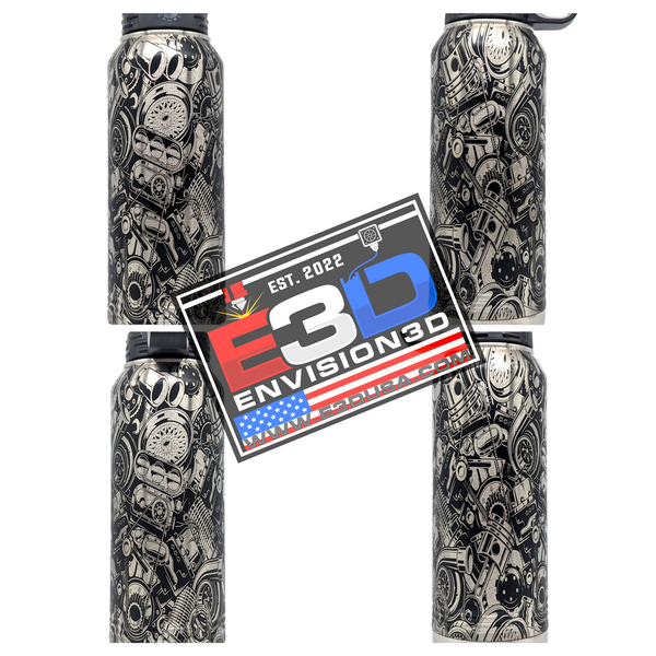 Image showcasing Mechanic / Auto Parts themed Stainless Water Bottle – Envision Design